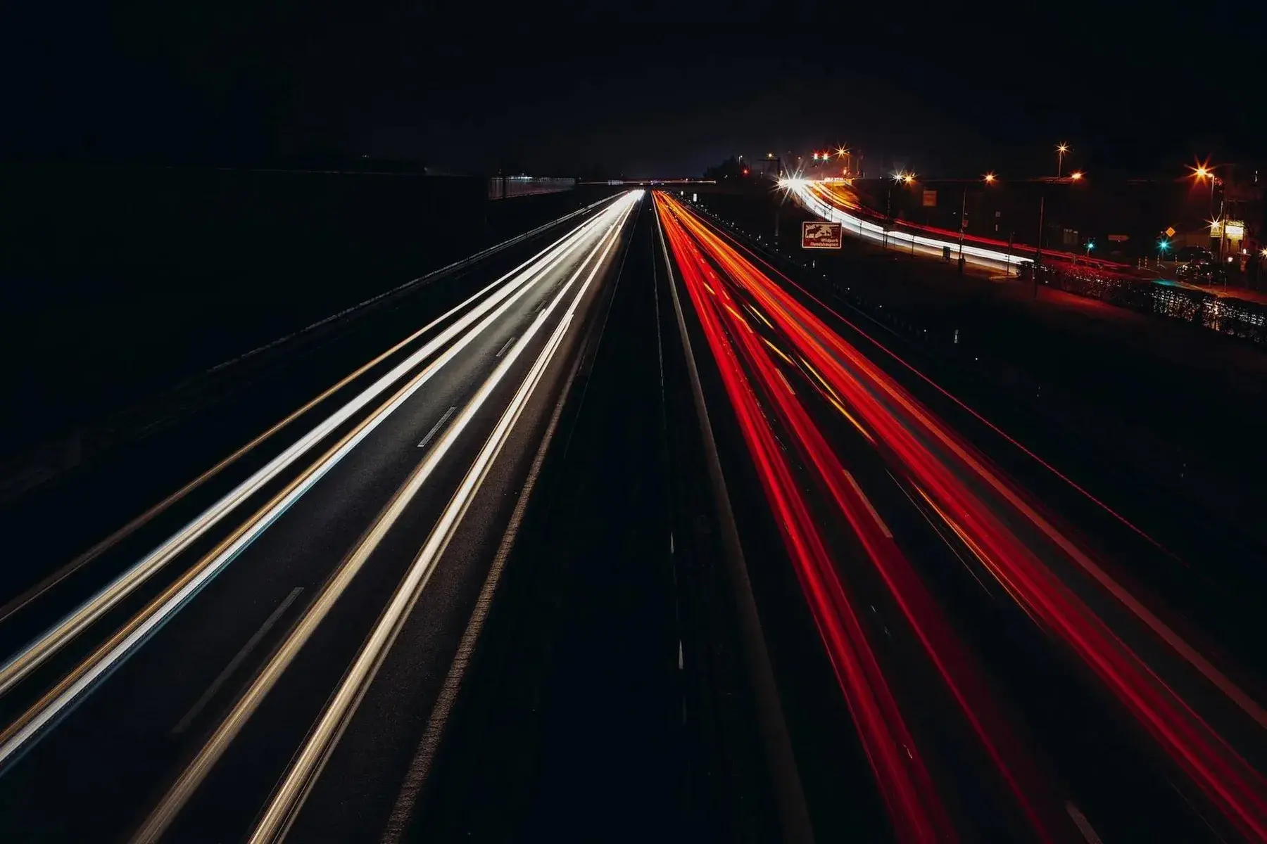 Road marking at night