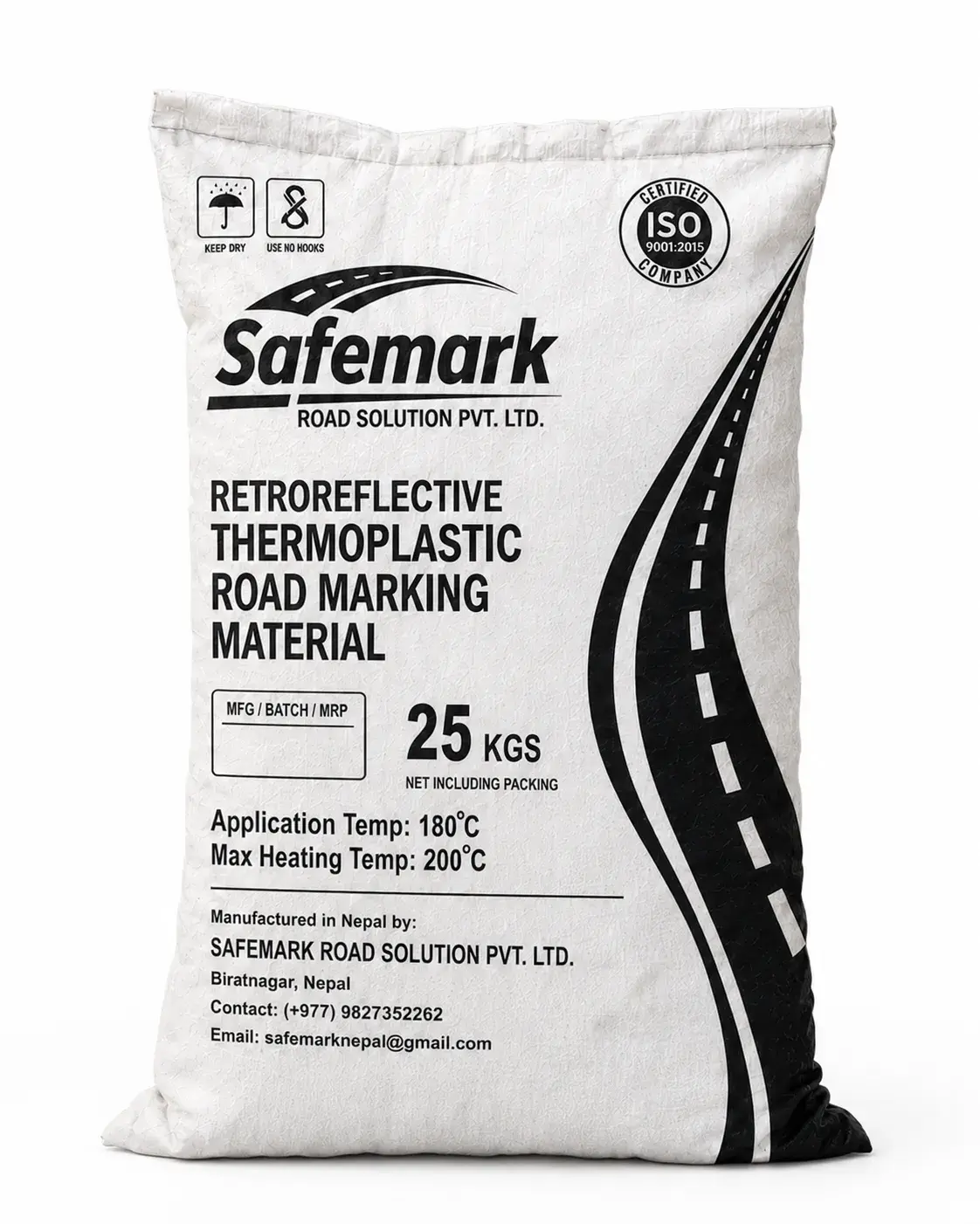 Thermoplastic Road Marking Material — White view 1