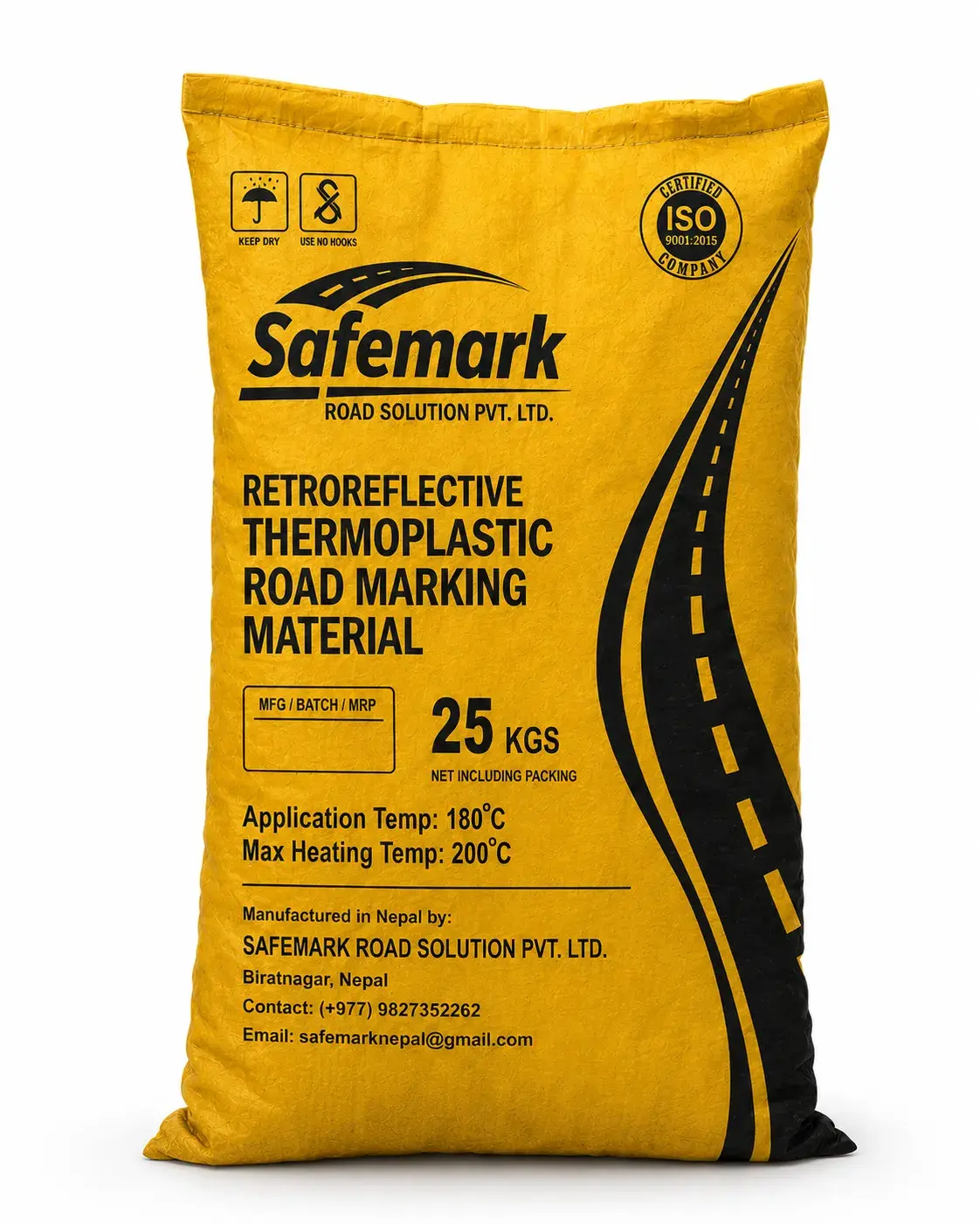 Thermoplastic Road Marking Material — Yellow view 1